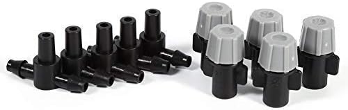 Plastic Mist Misting Nozzle Sprinkler Tee Joints for Misting Watering Plant Flower Cooling System Home Garden Irrigation, 20pcs