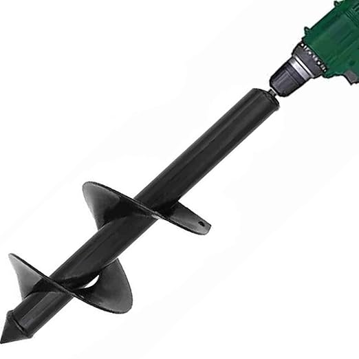 TCBWFY 4x12inch Auger Drill Bit for Planting,Heavy Duty Garden Auger Spiral Drill Bit Bulb Planter Tool for Planting Bedding Plants,Universal for Cordless Drill