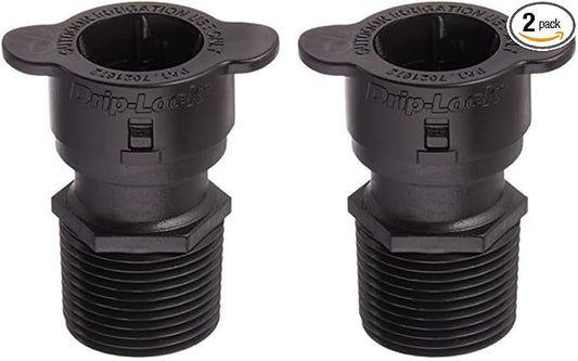 Orbit 67493 3/4" MPT x 1/2" Drip Irrigation Drip-Lock Adapter (Pack of 2)