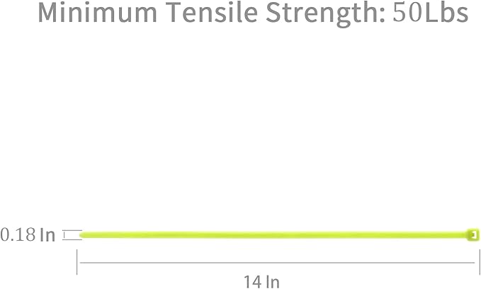 XINGO 100PCS Cable Zip Ties Heavy Duty, Premium Nylon Plastic Wire Ties with 50 Pounds Tensile Strength, Self-Locking Black Nylon Zip Ties for Indoor and Outdoor (14 inch, Apple Green)