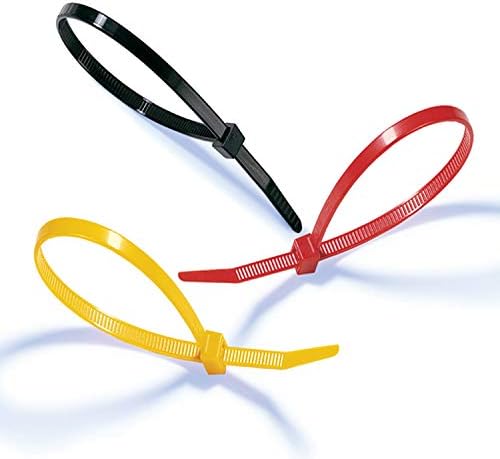 4 Inch Yellow Zip Ties (100 Pieces) 18lb Strength, Nylon Cable Wire Ties