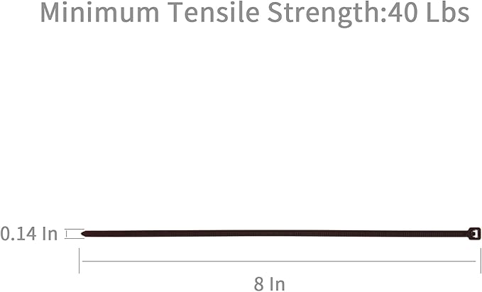 XINGO 8 Inch Brown Cable Zip Ties (500 Pack), 40 Lbs Tensile Strength-Heavy Duty, Self-Locking Nylon Plastic Nylon Wire Ties for indoor and outdoor use