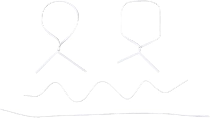 1000 pcs 10 inch White Cable Twist Ties Plastic Twist Ties with Rugged Metal Innercores Reusable Fastening Cable Cord Wire Ties