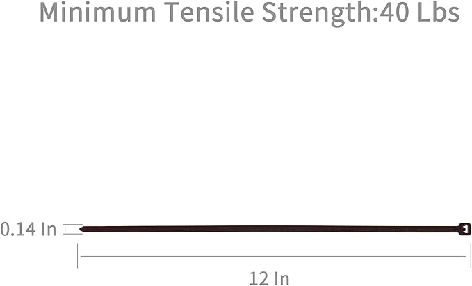 XINGO Nylon Cable Zip Ties Self Locking Plastic Wire Ties with 40 Lbs Tensile Strength for Indoor and Outdoor 12 Inch 500 Pack Brown