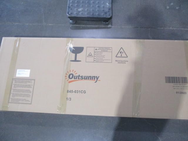 Outsunny 9' x 6' Outdoor Storage Shed, Garden Tool Metal Shed with Foundation Kit, Double Lockable Door, Air Vents and Sloping Roof, for Backyard, Patio, Lawn, Dark Gray