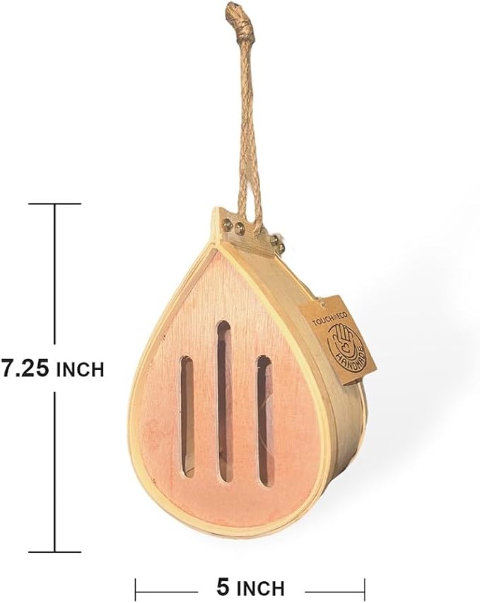 Pollinating Palace-Wooden Hanging Butterfly House, Natural Habitat to Attract Butterflies to Your Garden and Yard