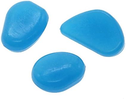 Oubest Fish Tank Rocks Glow Blue/Glow in The Dark Pebbles for Garden/Fish Tank/Aquarium/Plant Pots/Bonsai Walkway/Driveway 100pcs