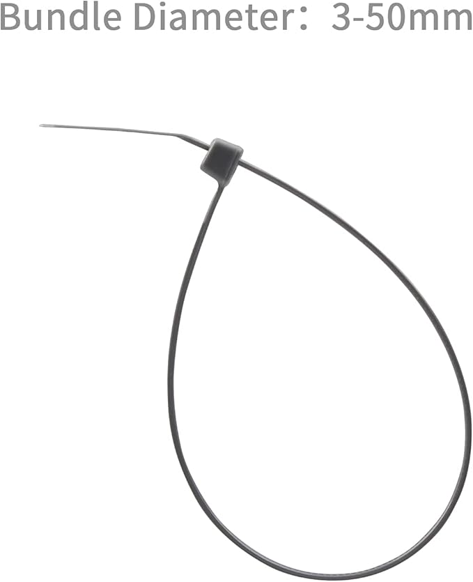 XINGO 8 Inch Silver Cable Zip Ties (500 Pack), 40 Lbs Tensile Strength-Heavy Duty, Self-Locking Nylon Plastic Nylon Wire Ties for indoor and outdoor use