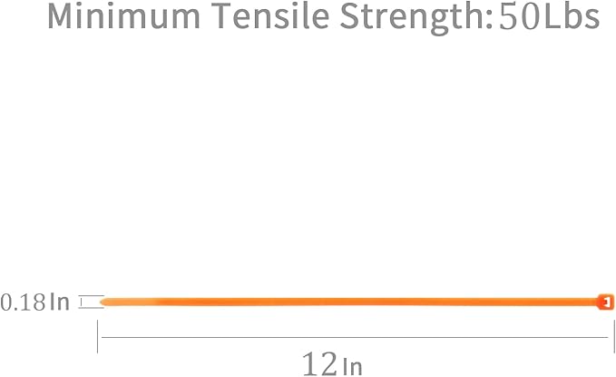 XINGO 1000 PCS Orange Zip Ties 12 Inch, 60 LBS Tensile Strength, Self-Locking Nylon Plastic Nylon PA66 Wire Ties for Indoor and Outdoor Use