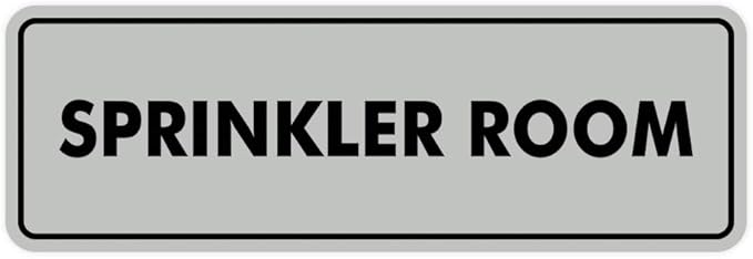 Signs ByLITA Standard Sprinkler Room Sign (Lt Gray) - Small