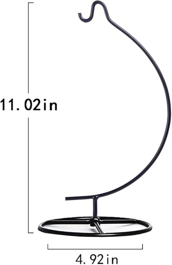 Ornament Display Stand Air Plant Stand Iron Hanging Stand Flower Pot Stand Rack Holder for Hanging Glass Globe Witch Ball Terrarium Christmas Ornament and Home Wedding Decoration (Moon shape2)