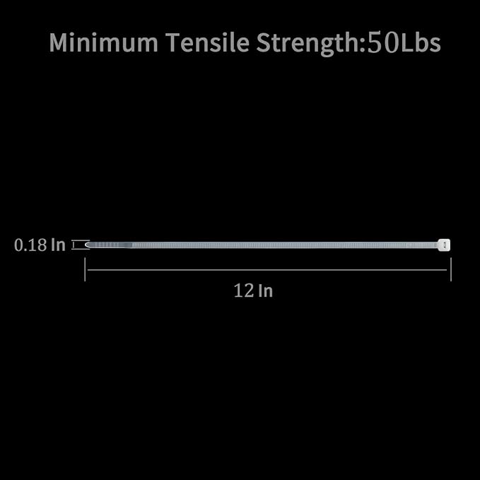 XINGO 1000 PCS White Zip Ties 12 Inch, 60 LBS Tensile Strength, Self-Locking Nylon Plastic Nylon PA66 Wire Ties for Indoor and Outdoor Use