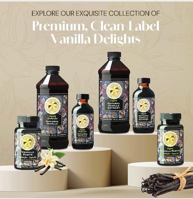 Alcohol-Free Natural Vanilla, Nature Sourced For Baking, Sweet Drinks And More, Small Batch Handcrafted From Madagascar Bourbon Vanilla Pods (16oz)