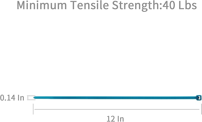 XINGO Nylon Cable Zip Ties Self Locking Plastic Wire Ties with 40 Lbs Tensile Strength for Indoor and Outdoor 12 Inch 500 Pack Blue