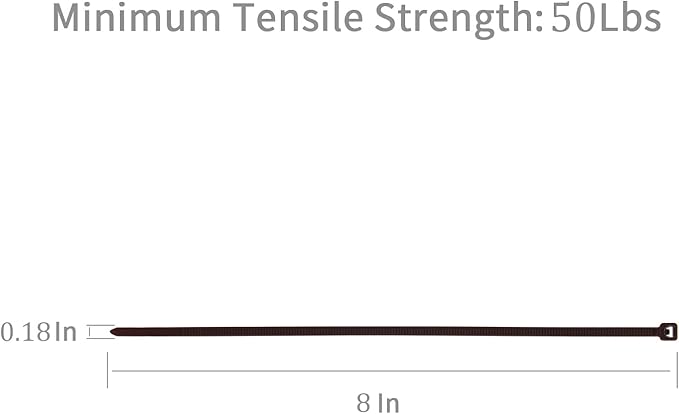 XINGO 100PCS Cable Zip Ties Heavy Duty, Premium Nylon Plastic Wire Ties with 50 Pounds Tensile Strength, Self-Locking Black Nylon Zip Ties for Indoor and Outdoor (8 inch, Brown)