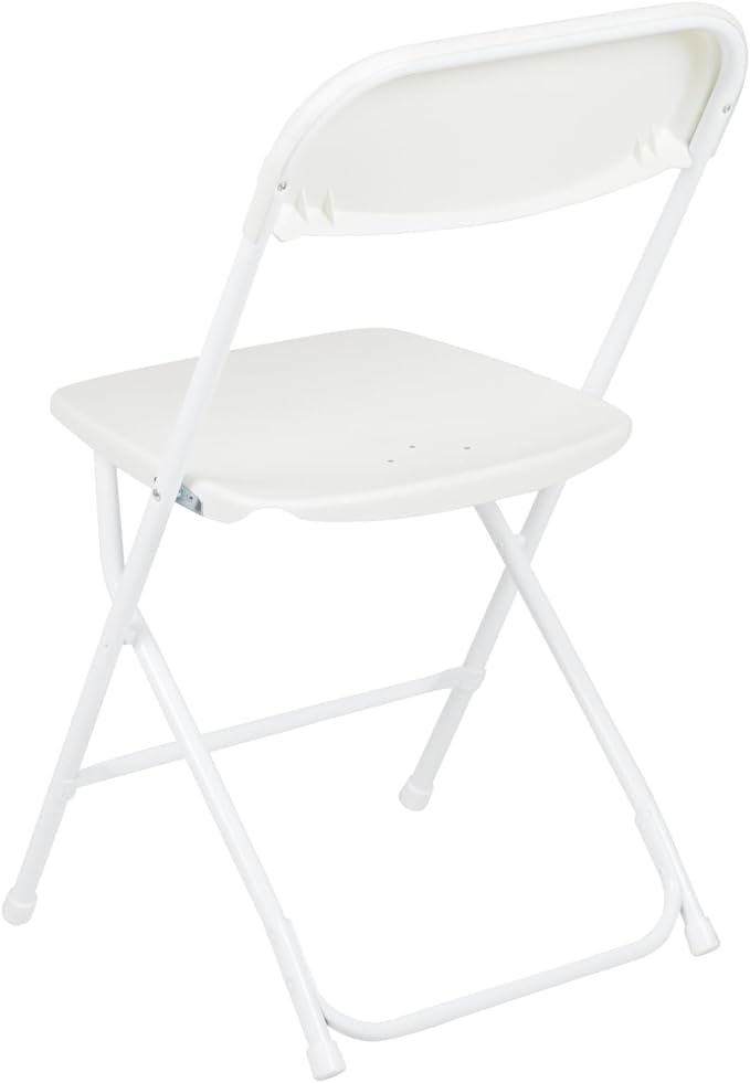 Flash Furniture Hercules Series Plastic Folding Chair - White - 20 Pack 650LB Weight Capacity Comfortable Event Chair-Lightweight Folding Chair