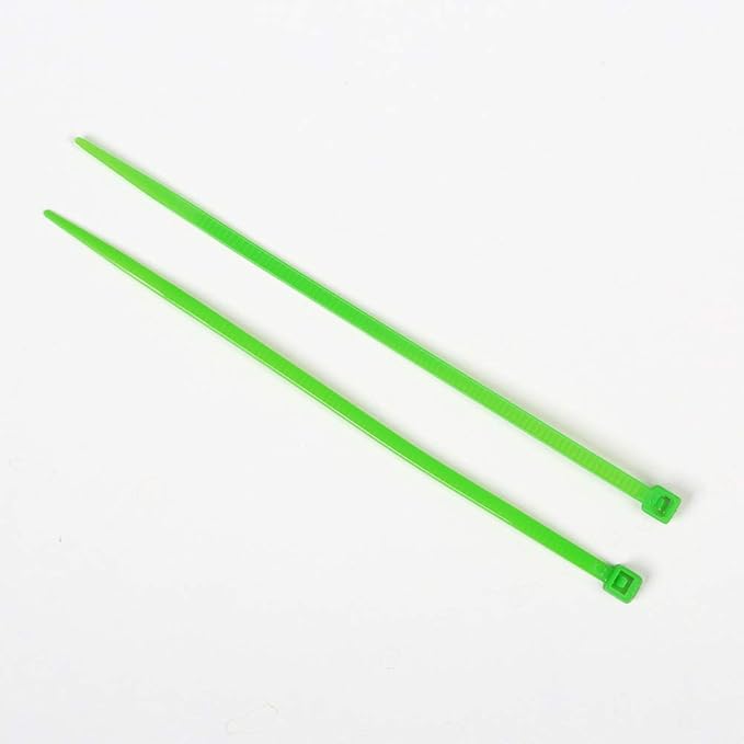 4 Inch Green Zip Ties (100 Pieces) 18lb Strength, Nylon Cable Wire Ties