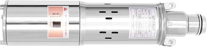 Deep Well Submersible Pump DC 12V 180W Electric Solar Powered Water Pump, 5.3 GPM Flow, 82ft Lift, Farm Ranch Irrigation Submersible Bore Hole Deep Well Pump