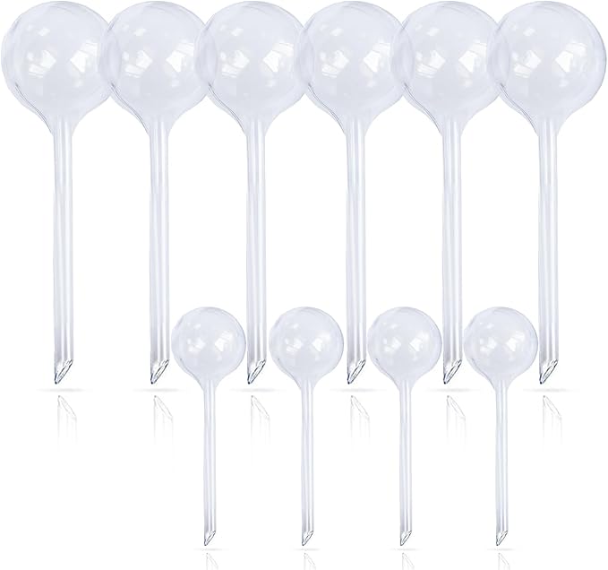 10pcs Plant Watering Devices, Planter Self Watering Globes for Home Potting, Plastic Garden Flower Plant Watering Spikes Automatic Plant Waterer System Set Suit for All Indoor Outdoor Plant