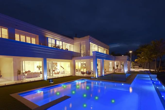 Solar Powered Firefly Lights,18 LED Fairy Automated Pulsating Firefly String Light Waterproof Garden Chasing Suitable for Swimming Pools, Fountain Fish Tanks, and Outdoor Decoration