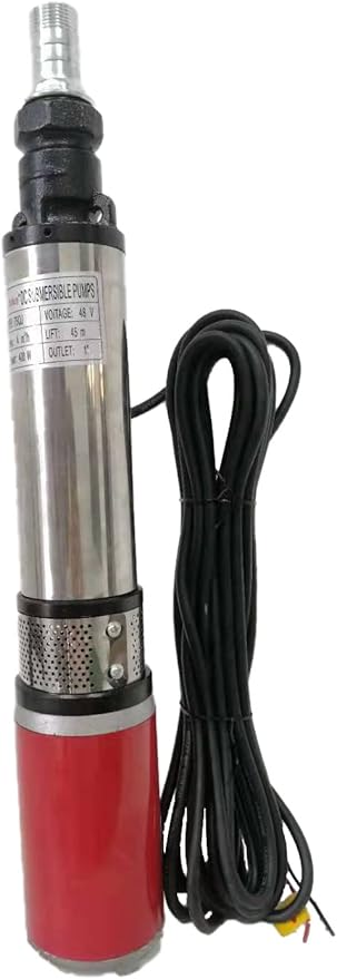 12 V DC Submersible Pump 250 W Submersible Pump for Deep Well 25 m 4000 L/H Deep Well Pump 3 Inch Submersible Water Pump Made of Stainless Steel 1 in Output Used for Irrigation in the