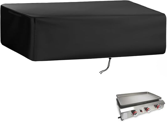 Grill Cover for GasOne 26 in Flat Top Gas Grill with 3 Burners, Heavy-Duty 600D Tabletop BBQ Cover for Gas One Portable Tabletop Griddle