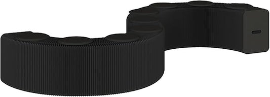 Foldable Kraft Paper Stool, Honeycomb Accordion Folding Bench, Collapsible Paper Stool for Small Spaces, Portable Footrest and Side Table for Living Room and Office,Black-44×31×600cm