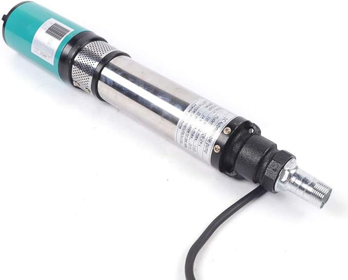 Deep Well Submersible Pump DC 24V 320W Electric Solar Powered Water Pump, 22 GPM Flow, 82ft Lift, Farm Ranch Irrigation Submersible Bore Hole Deep Well Pump 5000 RPM