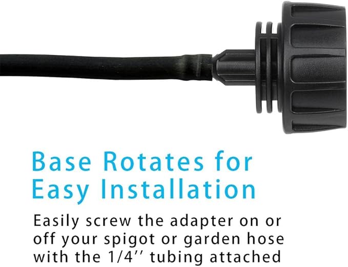 8Pcs Drip Irrigation Hose Connectors,1/4 Inch Drip Irrigation Tubing x 3/4 FHT Swivel Garden Faucet Adapter Hose Adapter Connectors(1 Barb)