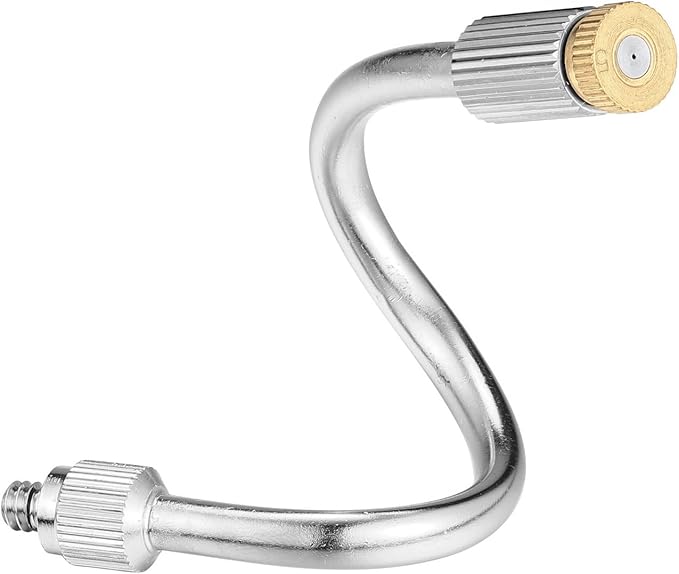 10X Flexible Mister Extensions with Nozzle Kits 5.9 Inch Brass Mist Rod for Mister Nozzles Bendable Copper Extended Pole 10/24 UNC Thread Outdoor Cool Misting System (10, Extensions with Nozzle)