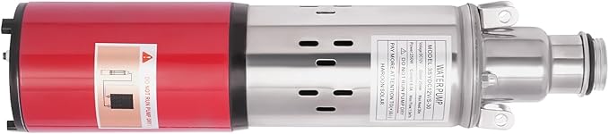 Deep Well Submersible Pump, DC 12V 250W Stainless Steel Water Pump, 6.6GPM Flow, 98ft Lift, for Farm Ranch Irrigation 3500 RPM