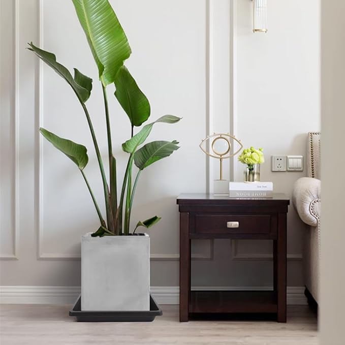 Plant Saucer 12 Inch Square 4 Pack 6 8 10 14 16 18 20 inch, Plant Saucers for Indoors and Outdoors, Saucers for Potted Plants, Planter Saucer, Plant Water Catcher Trays for Pots