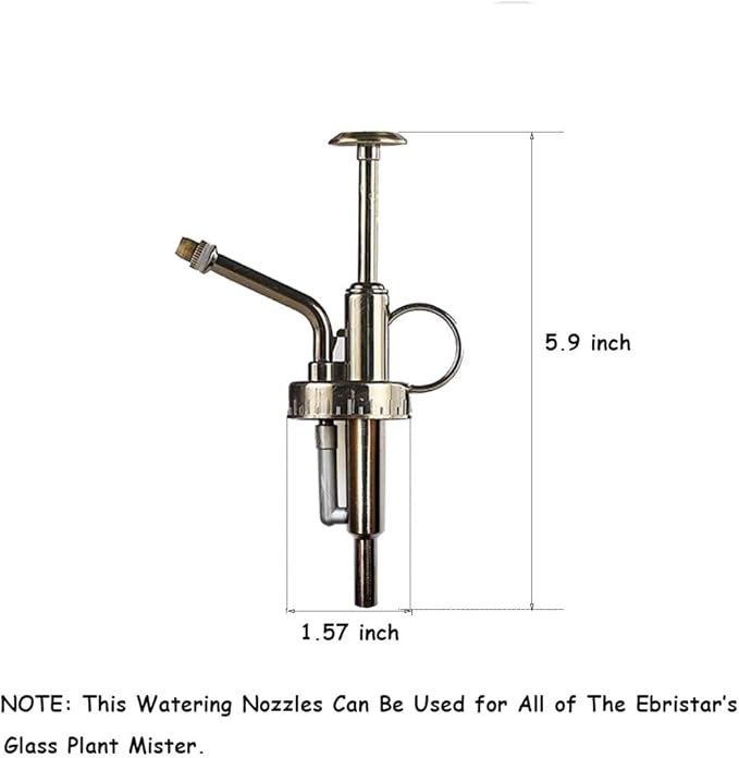 Sprayers Watering Nozzles, Plastic Bronze Top Pump, Replacement for Glass Plant Mister Spray Bottle