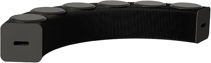 Foldable Kraft Paper Stool, Honeycomb Accordion Folding Bench, Collapsible Paper Stool for Small Spaces, Portable Footrest and Side Table for Living Room and Office,Black-30×30×300cm