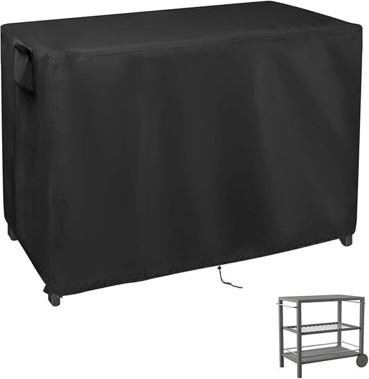 Outdoor Grill Table Cover for Solid Wood Bar Cart, Waterproof Outdoor Cart Covers, 38"x21"x32" table cover for Grill Dining Kitchen Cart