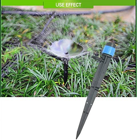 Lxcom Lighting 100 Pack Irrigation Drippers Drip Emitters Micro Spray Adjustable 360 Degree Full Circle Pattern Water Flow Irrigation Drippers Micro Bubbler Sprinkler Drip System Parts Drip Irrigation