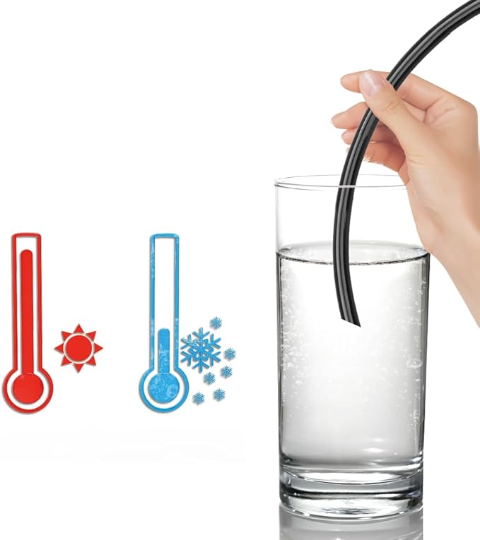 Garden Watering Tube, 4mm Drip Irrigation System Hose Blank Distribution Misting Tubing Main Line Automatic Water Pipe DIY Small Lawn Agriculture Hydroponics Flower Patio Emitters Bubbler Sprinkle 10M