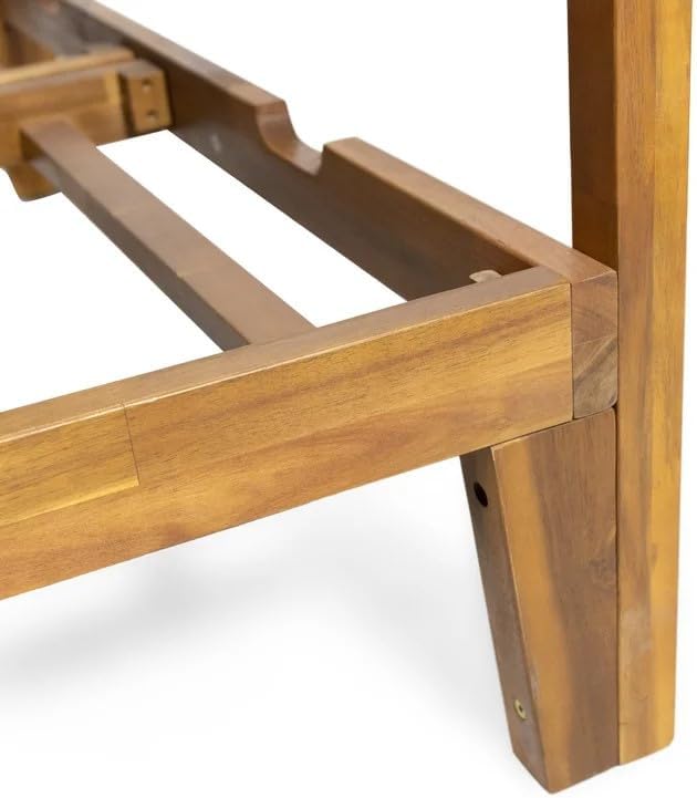 kevinplus Outdoor Patio Sunbed Daybed with Adjustable Reclining Chaise Lounge & Water-Resistant Canopy & Curtain, Solid Wood Construction, Dark Gray