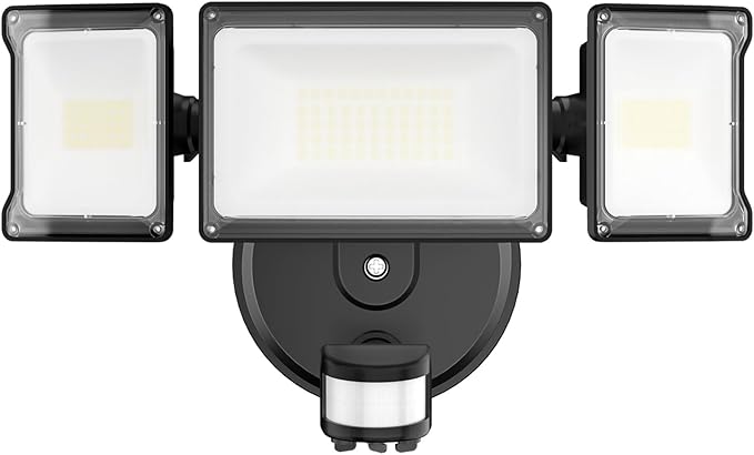 Onforu 65W Motion Sensor Outdoor Lights, 6000lm 6500K Daylight Flood Light Outdoor Motion Sensor, IP65 Waterproof Motion Detected Lights for Outside, Hardwired LED Security Light for Garage Yard
