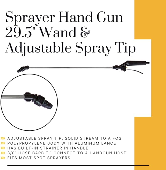25 Gallon Silver Spot Sprayer – 2.2 GPM SHFLO 12V Pump, Economy Handgun with Adjustable Nozzle, 15’ Hose – Lawn & Garden ATV/UTV Sprayer for Weed & Pest Control