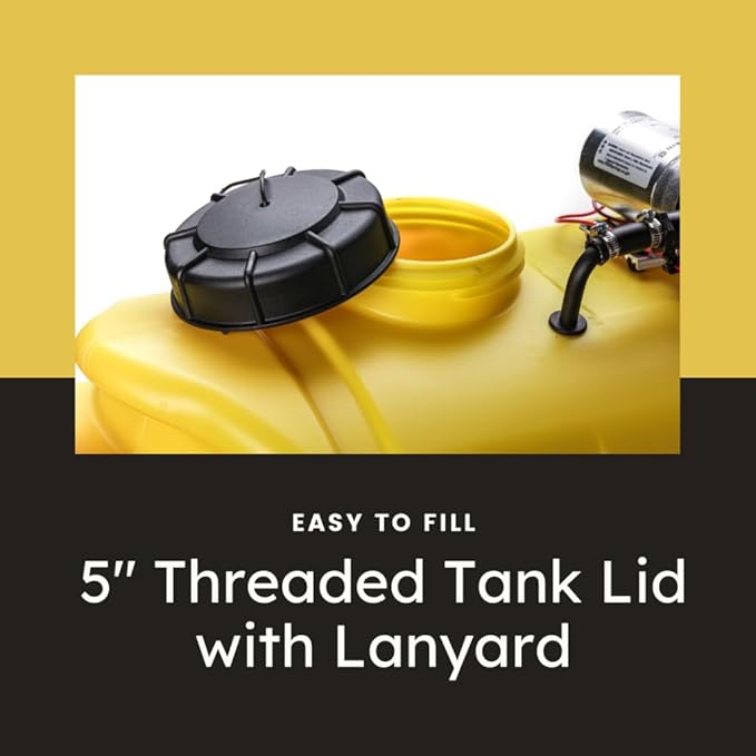 25 Gallon Diamond Spot Sprayer – 4.0 GPM SHFLO 12V Pump, Deluxe Aluminum Handgun, 15’ Hose – ATV/UTV Lawn & Garden Sprayer for Weed, Pest, and Fertilizer Application