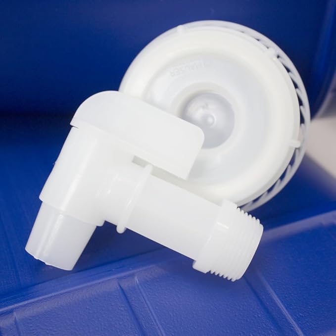 5-Gallon Stackable Water Storage Containers, 5 Gallons Each w/Lids + Spigot, Easy Fill, Survial Supply Emergency Water Storage for Camping and Disaster Preparedness, RV, 10 Gallon (2 Tanks)