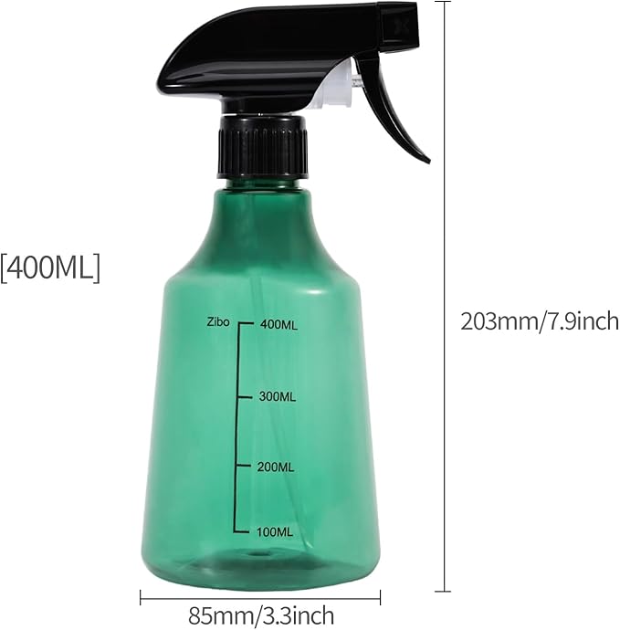 driew Plant Mister Spray Bottle, 2 Pack 13.6oz 400ML Plant Mister Water Spray Bottle with Scale for Plants Misting Bottle Water Fine Mist,Green