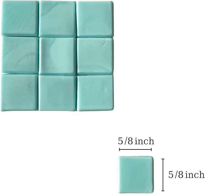 SMEIINIK 1.1lb Bulk Single Iridescent Color Mosaic Tiles for Crafts, Glass Mosaic Pieces for Mosaic Puzzles, Stained Glass Tiles for Mosaic DIY, Mosaic Making Supplies(AJ52-31)