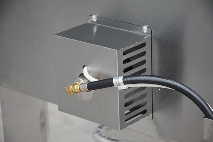 32.5 inch Propane Gas and Wood Fired Pizza Oven with Waterproof Cover, Large Stainless Steel Pizza Oven for Outdoor, Backyard and Party (Red)