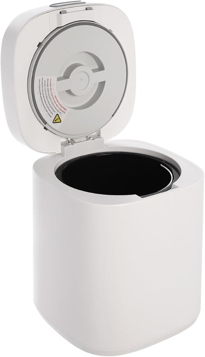 2.5L / 0.66 Gal Electric Kitchen Composter Indoor/Outdoor Odorless Quiet Smart Compost Bin Quick/Standard/Ferment Working Modes, Turn Food Waste into Fertilizer for Garden (White)