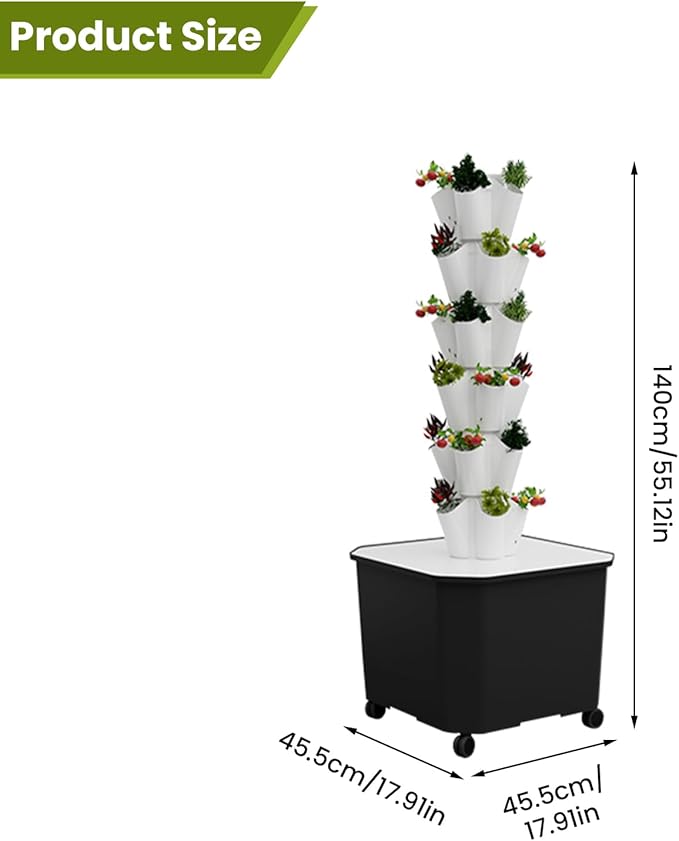Hydroponic Tower Vertical Growing System for Seedlings, Aeroponic System with Pump, Vertical Farming Tower Indoor Plant Germination Kit (30pot)
