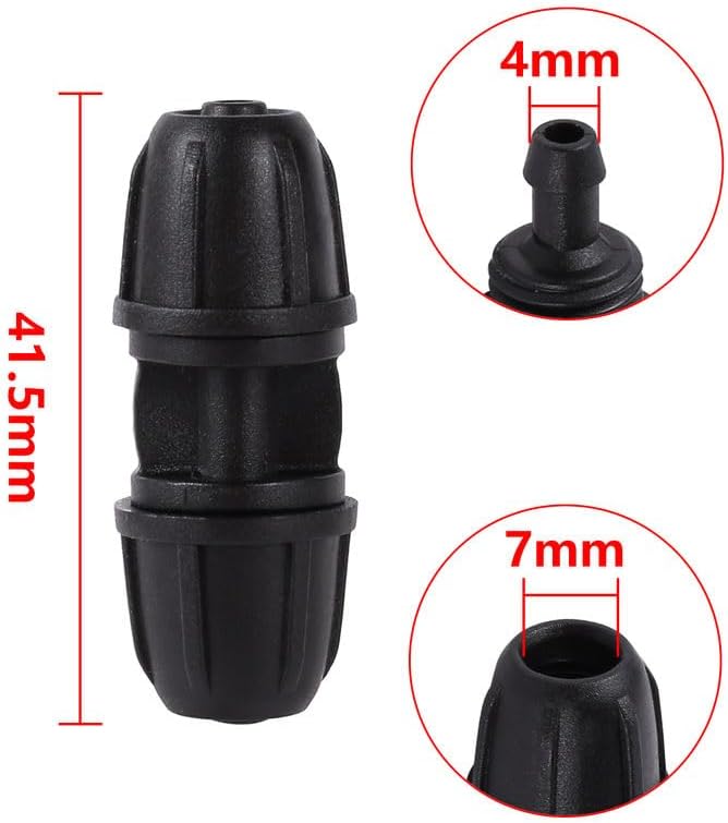 20-Pack Quick-Connect Locking 1/4" Drip Irrigation Coupling Connectors, Upgraded Fittings for 1/4 Inch Irrigation Tubing, Drip Kit (Coupling - 20 Pack)