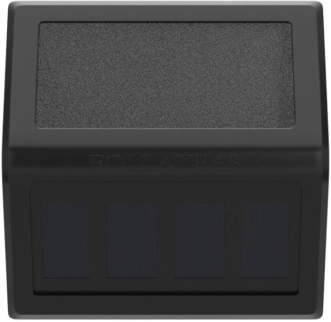 Solar Lights Outdoor, Waterproof Solar Powered Deck Step Lights for Patio Garden Backyard Garage Driveway Pathway Outside Wall Lighting (Warm White/2 Pack)