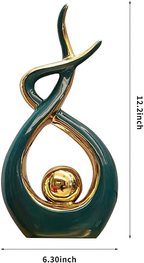 Norrclp Home Decor Modern Abstract Art Ceramic Statue Table Decorations for Dining Room Living Room Office Centerpiece